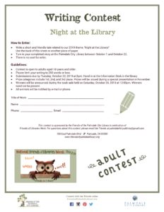 Night at the Library contest for adults.